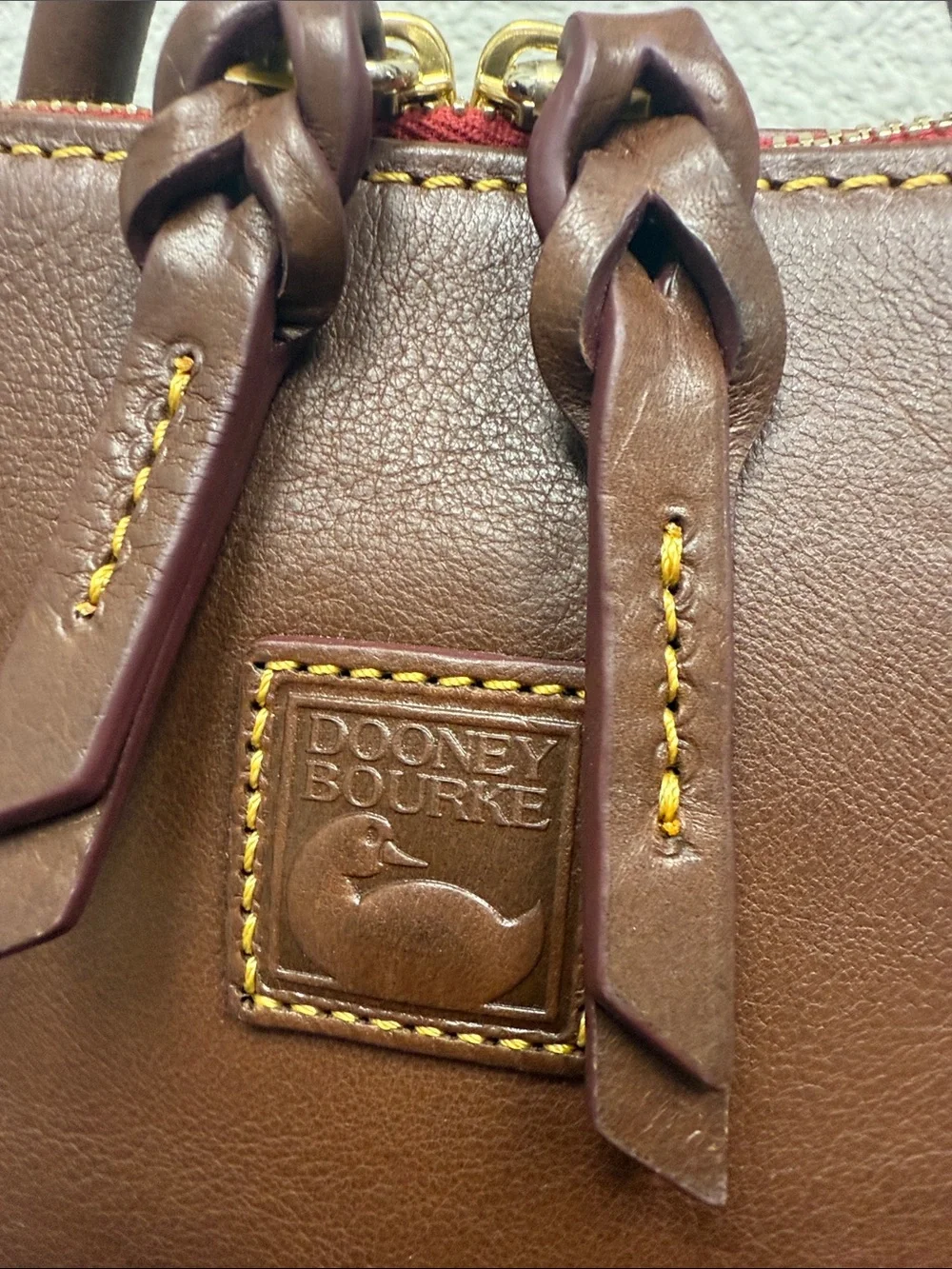 Dooney & Bourke Chocolate Brown Leather Dome Backpack